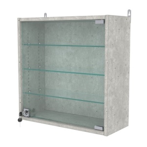 Витрина настенная с регулировочными полками "МИНИ" 50*50*20-РЕГ, Метрополитан Грей