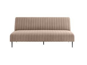Баккара диван-кровать трехместный прямой без подлокотников, бархат бежевый 05