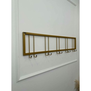 Вешалка настенная металлическая с крючками -115 (золото) цена 2 700 ₽ Вешалка настенная металлическая с крючками -115 (золото)