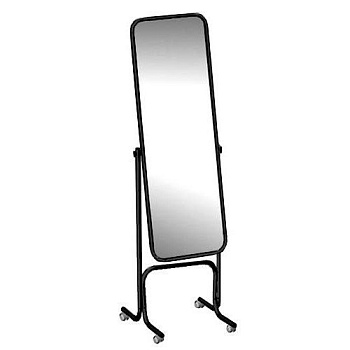 Зеркало примерочное напольное с изменением угла наклона на колесах 5М-05k цвет Черный