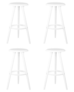 Набор 4 шт Табурет барный DOBRIN ROYCE WHITE, белый (W-02)