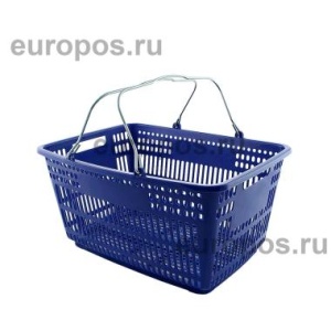 Корзина пластиковая METAL, 30 литров, цвет синий