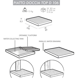 Поддон для уличного душа Top D 106 