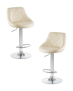 Набор 2 шт Стул барный DOBRIN LOGAN, кремовый