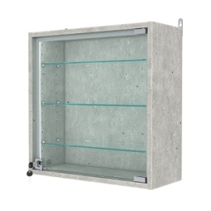 Витрина настенная с регулировочными полками "МИНИ" 50*50*20-РЕГ-П, Метрополитан Грей