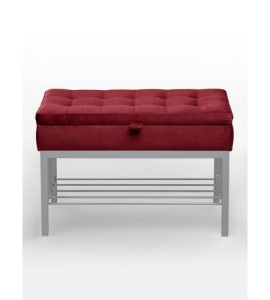 Банкетка Н-76 (серый/красный)