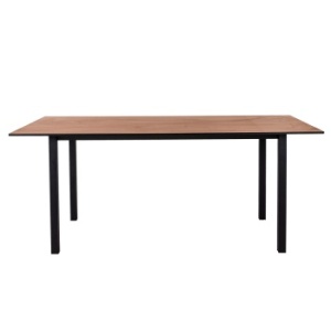 Стол обеденный LuxAlto LA-H33-ST45 черный/дуб HPL 180*90*1,2