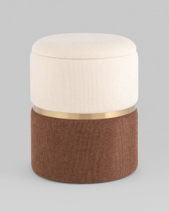 Пуф Кэрри с ящиком шенилл коричневый