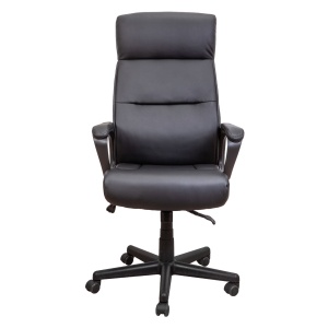 Кресло поворотное Paulo, чёрный, экокожа