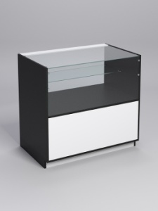 Прилавок "ТОРГОВЫЙ" №3, Черный, фасад белый