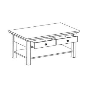 Стол журнальный Reina с выдвижными ящиками Белый