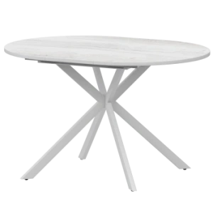 Стол раздвижной Грань Обеденные столы в пластике Грань 900+300 (Н-3784) Фрост/Белый муар