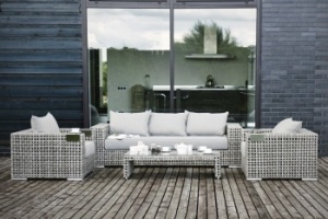 "Тито" лаунж-зона из искусственного ротанга, цвет серыйцвет Серый