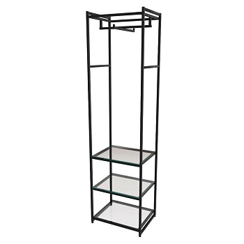 Стеллаж для одежды AС2260-18-Ч со стеклом 220х60х45