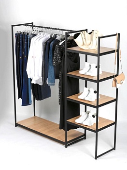 Стеллаж для одежды и аксессуаров КД-1702 в стиле Loft