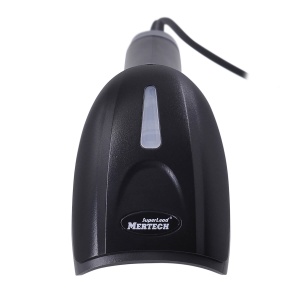 Проводной сканер штрих-кода MERTECH 2310 P2D SUPERLEAD USB Black с подставкой Sense