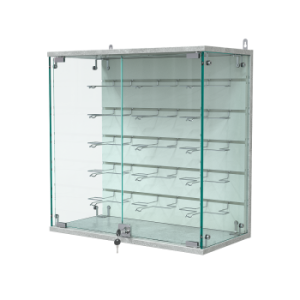 Витрина "АТРИУМ" настенная БЕЗ ПОЛОК №1-4Г, Метрополитан Грей