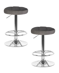 Набор 2 шт Табурет барный DOBRIN BRUNO, серый велюр (MJ9-75)