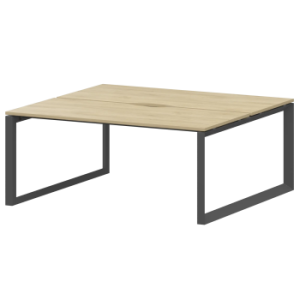 Бенч двойной на 2 рабочих места на металлокаркасе Аргентум-МП НТМП.О.Б2-160 Баттл Рок/Антрацит