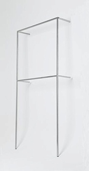 AST-11 (черный муар) Вешало для одежды пристенное двухуровневое, 1200Lx2300Hx300Dмм