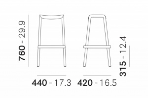 Табурет пластиковый барный Dome черный