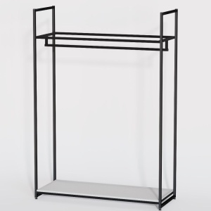 Стеллаж для одежды в стиле Лофт A17120-03-ЧБ (170х120х45)