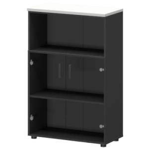 Шкаф Смарт СМШ-38Д2С2 Графит/Белый