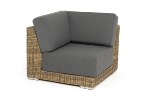 "Капри" модуль диванный угловой с подушками, цвет соломенныйцвет соломенный