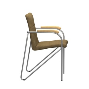 Стул Самба, MAKRO 032, подлокотники-лак, цвет каркаса-серебро