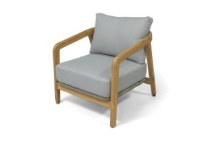 "Лейпциг" кресло из тика, цвет серыйцвет Серый