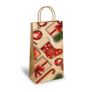 Пакет подарочный КОМПЛЕКТ 10 штук, 12x8x25 см, ЗОЛОТАЯ СКАЗКА, 591965