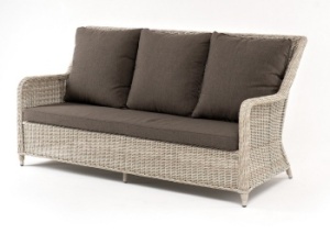 "Гляссе" диван трехместный из искусственного ротанга, цвет бежевыйцвет Бежевый