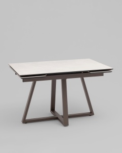 Стол Керас 120-180/80/75, столешница керамика Carmen light grey