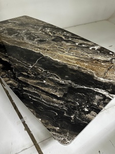 Стол МАРСЕЛЬ 220 цвет РИТТЕР (RITCHER DOVE Amadeus), керамика / Черный каркас