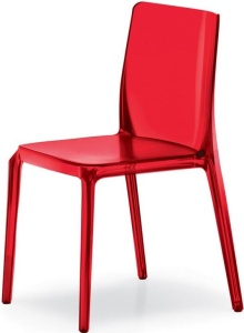 Стул прозрачный Blitz красный