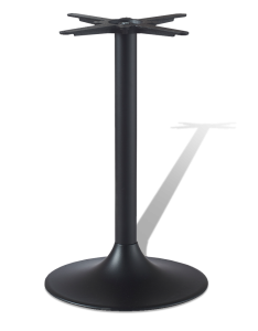 Подстолье тюльпан чугунное, для современных ресторанов, черный цвет, модель 3146