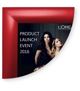 Рамка Клик ПК-25, 45°, А3, красный глянец RAL-3020