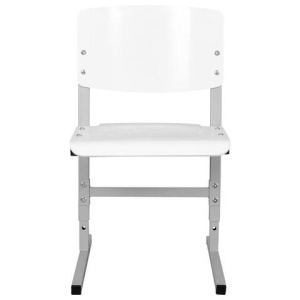 Стул ученический регулируемый СУТ.05-01, 400х375х660-740 мм, рост 4-6, серый каркас, фанера белая