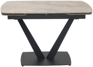 Стол ALATRI 120 GLOSS AMBER JADE SOLID CERAMIC / BLACK, ®DISAUR