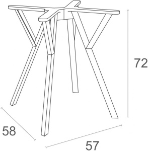 Подстолье пластиковое Max Legs Small черный