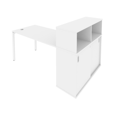 Стол рабочий Metal System Style на металлокаркасе с опорным шкафом-купе БП.РС-СШК-3.2