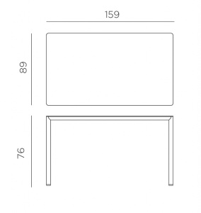 Стол обеденный ламинированный Piave 160х90 бежевый