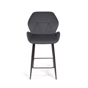 Стул полубарный Кристалл, бархат серый 27