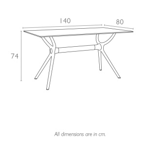 Стол пластиковый Air Table 140 черный