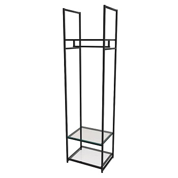 Стеллаж для одежды AС2260-07-Ч со стеклом 220х60х45