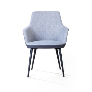 Стул с подлокотниками Франк, рогожка комби серый